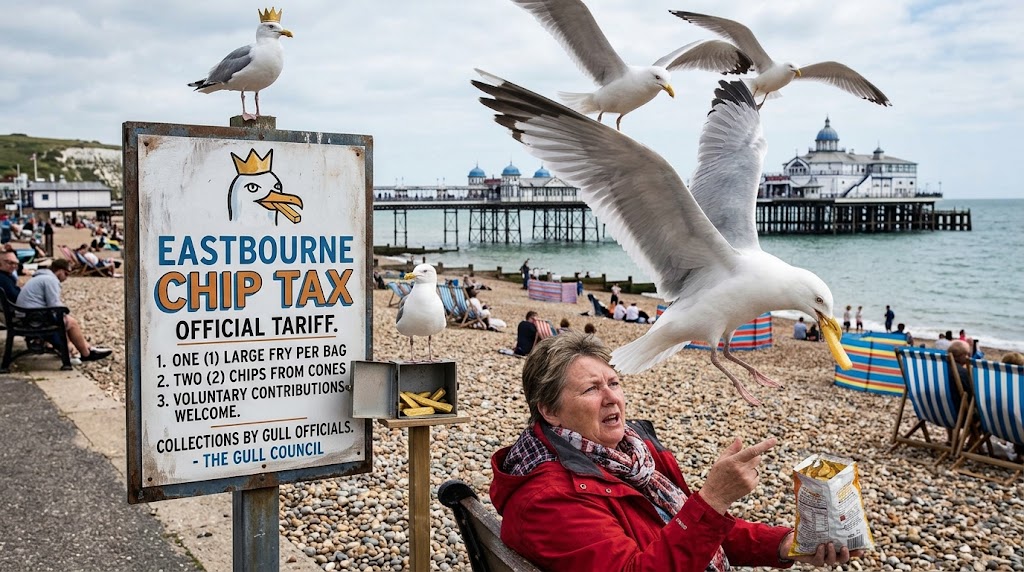 Seagulls Introduce "Chip Tax" For Tourists Visiting Eastbourne