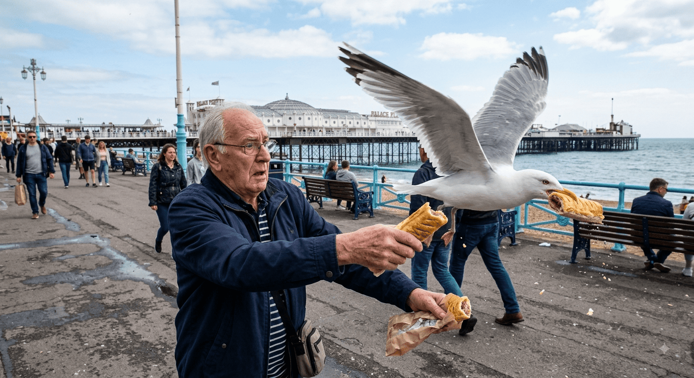 Seagull Steals Entire Sausage Roll From Child, Claims It Was "Left Unattended"