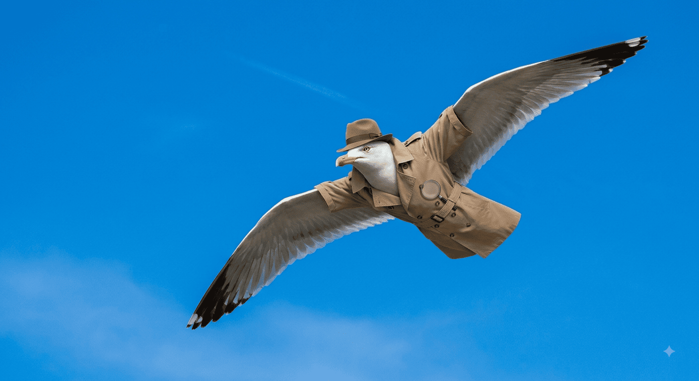 Eastbourne Seagull Spends Entire Afternoon Following Family Holding Greggs Bag