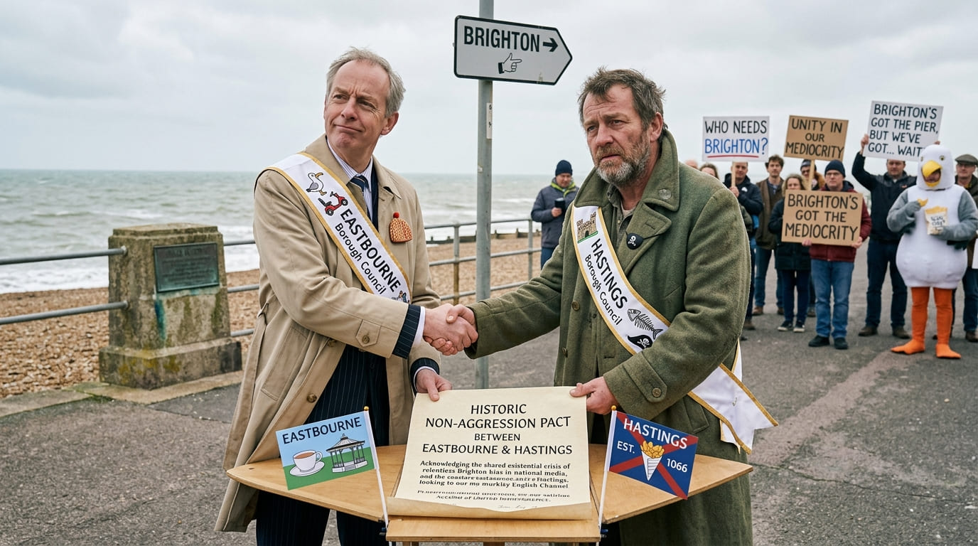 Eastbourne And Hastings Agree Historic Non-Aggression Pact After Realising Brighton Is Getting All The Attention